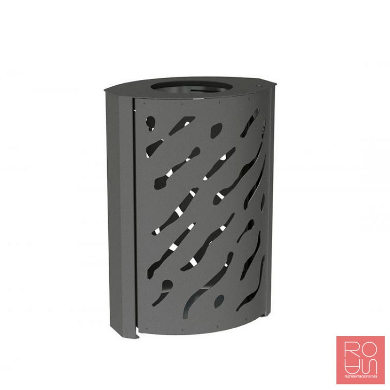 Paperera metàl·lica per exteriors model Venècia